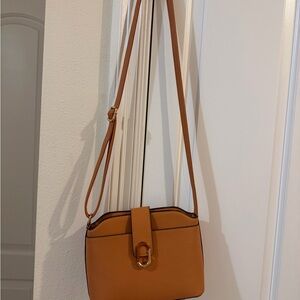 Tan Leather Crossbody Bag